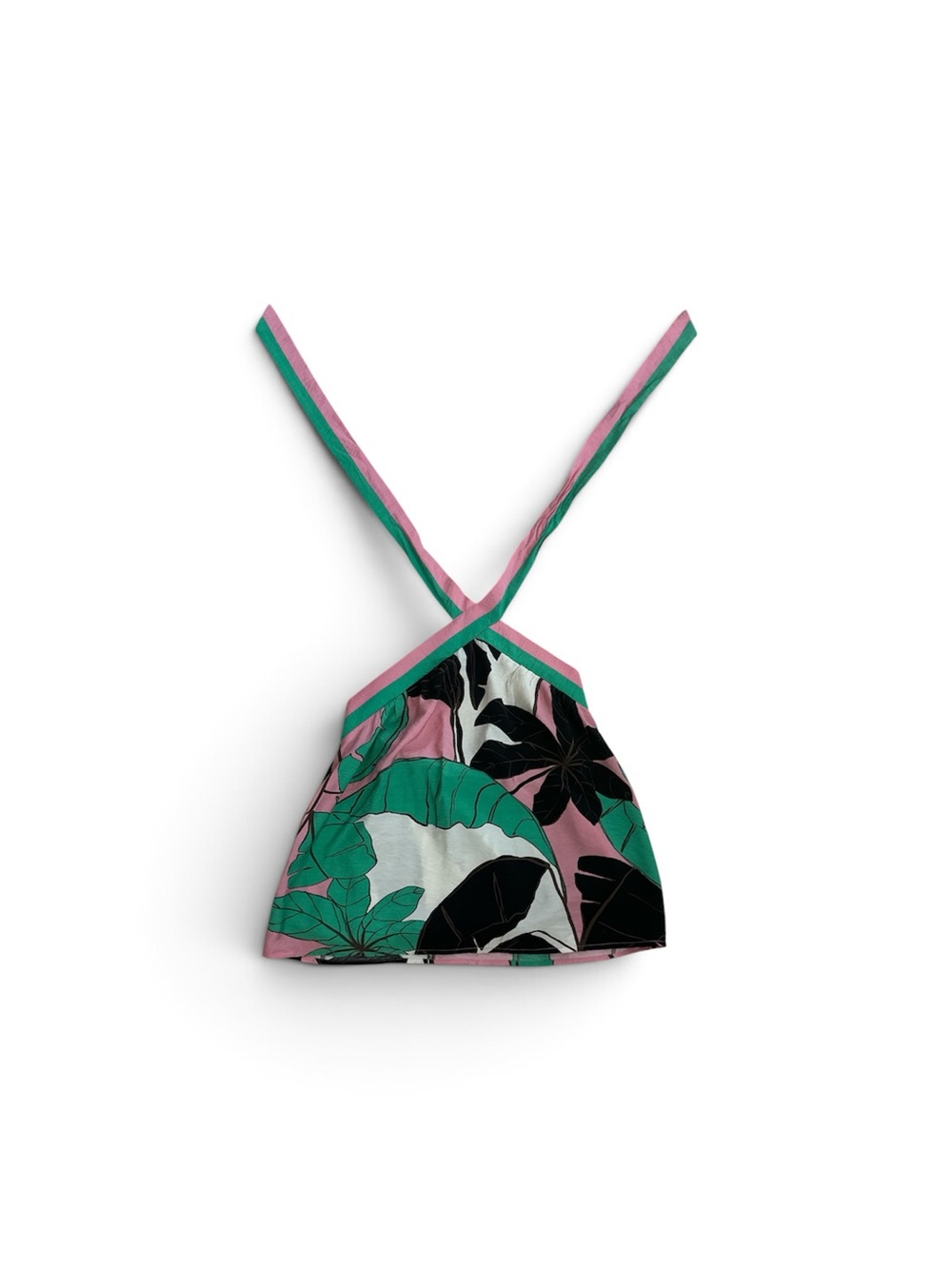 sofia by sofia vergara Pink, Green & Black Tropical Print Cami Halter
